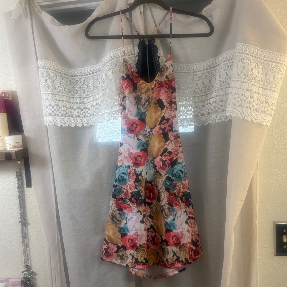 Elegant Floral Mini Dress